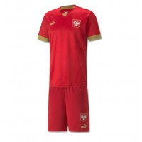 Serbia Fotballklær Hjemmedraktsett Barn VM 2022 Kortermet (+ korte bukser)